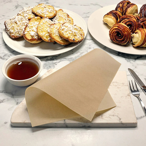 Papier sulfurisé de qualité <span class=keywords><strong>alimentaire</strong></span> blanc blanchi, enduit, antiadhésif, résistant à l'humidité, biodégradable et écologique, 30 g/m², 16x24 pouces, en gros - Product Image 2