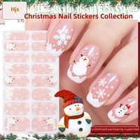 Autocollants pour ongles 2D fins, imperméables, sans BPA, adhésifs, pour Noël, DIY, lot en vrac, qualité salon
