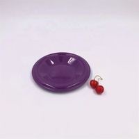 Assiettes rondes en mélamine plastique de couleur personnalisée, écologiques, de qualité alimentaire, sans BPA, pour pique-nique
