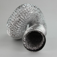 Tuyau de ventilation flexible en aluminium résistant aux hautes températures, léger et pliable, pour usage industriel et domestique