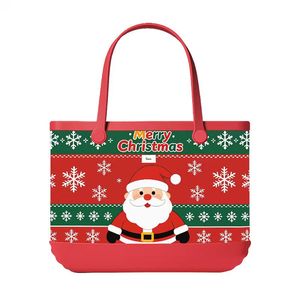 Bolsa de Playa Reutilizable de EVA con Impresión Personalizada, Bolsa de Mano Perforada con Logotipo Personalizado para Compras Navideñas, Eventos y Regalos - Product Image 2