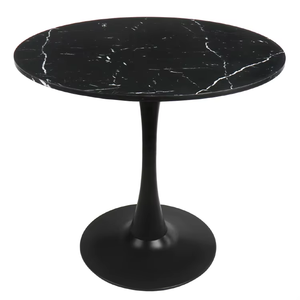 2024 <span class=keywords><strong>tavolo</strong></span> da pranzo ovale di vendita caldo prezzo competitivo bianco nordico nero in legno PP Top personalizzato tulipano piccolo <span class=keywords><strong>rotondo</strong></span> - Product Image 2