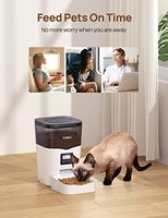 Distributeur automatique intelligent de nourriture pour chat, 3 L/12,7 tasses, écran LCD, minuterie programmable, 1 à 4 repas/jour, rechargeable, ABS SS304 mu
