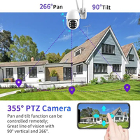 Kamera IP WiFi Tuya Smart Dual Lens PTZ 8X Zoom Luar Ruangan HD Full Color Night Vision Deteksi Manusia Pengawasan Rumah Elektronik