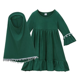 Malasia niños musulmanes encantador bebé vestido de alta calidad Hijab conjunto 6 M a 3 años diario Kebaya <span class=keywords><strong>bata</strong></span> traje para niñas pequeñas C230 - Product Image 4