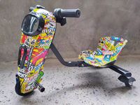 Kart à roulettes électrique pour enfants de haute qualité, 3 roues, 36V 250W, avec carrosserie en acier, lumières et siège - 15-18 km/h