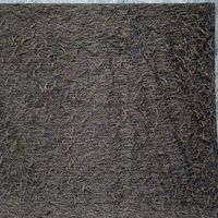 Tissu de vêtement en fibre de poils de cheval à petites particules de couleur brun foncé, texture coupée, pour veste, robe, tissu de créateur JSU-32063