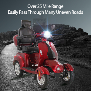 KSM-910 Electric Vehicle Double Seat Buy Heavy Duty 4 Wheel Electronic Road Mobility <b>Battery</b> <b>Operated</b> Safe Scooter Elderly - Product Image 2