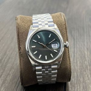 Reloj de Pulsera Automático Mecánico para Hombre al por Mayor con Caja Pulida, Brazalete Jubilee, Ventana de Fecha y Esfera con Efecto Rayos de Sol, de Acero Inoxidable - Product Image 5