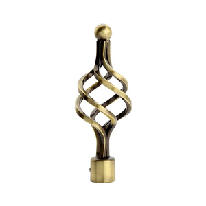 Diseños retorcidos de Metal de hierro clásico, remates de barra de cortina, tapas de extremo, cabeza de barra de cortinas de fábrica, remates de cortina de Metal de latón modernos - Product Image 5