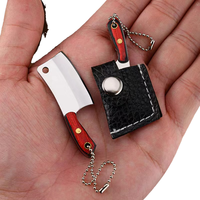 Thewizcrafts Kendin Yap Paslanmaz Çelik Cep Bıçağı Mini Şef Kamp Seti Küçük Satır Bıçağı Anahtarlık Ahşap Saplı OEM Paket Açacağı