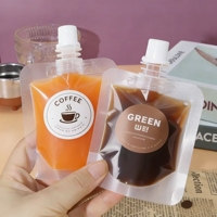 Voedselveilige, op maat gemaakte, transparante staande pouches met tuit, 250ml 500ml, plastic knijpzakken voor sap en melk, gravure print