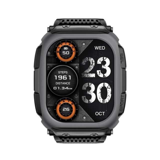 DM66 Smartwatch with Built-in GPS and Optical Heart Rate Sensor Smart Watch Waterproof Sports Fitness BT Call & Music 2.13inch
