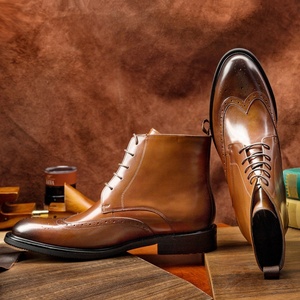 Nuevos Mocasines de Media Caña para Hombre con Parte Superior de Cuero Genuino y Diseño de Parches para Invierno - Product Image 2
