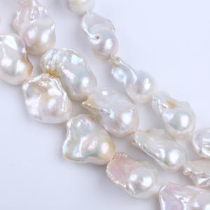 Promotion : Perles d'eau douce naturelles baroques de 16-20 mm, accessoires pour collier, semi-finies, faites à la main, DIY, perles en vrac directes de Zhuji - Product Image 4