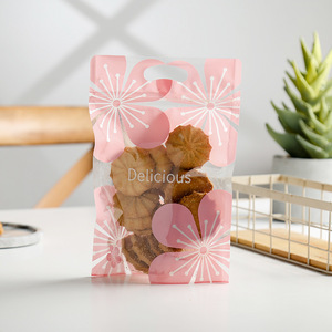 Venta al por mayor logotipo personalizado punto copo de nieve crujiente bolsa de plástico para alimentos horneados esmerilado autosuficiente Ziplock bolsa sellada - Product Image 3