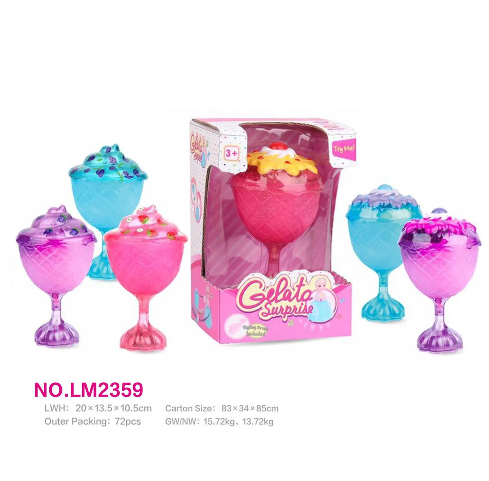 Wholesale Musical Plastic Surprise Cup Cake Princess Doll Girl Toy for Christmas Gift