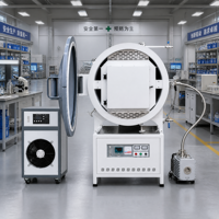 Tungku Vakum Atmosfer Industri 1700 ℃   Struktur Baja Tahan Karat PLC Kapasitas Inti 200kg