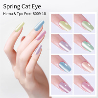 Gel pour ongles effet œil de chat HEMA TPO Free de qualité salon avec effet magnétique, durcissement UV LED