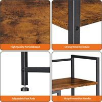 Étagère de rangement de bureau, support d'écran d'ordinateur, bibliothèque en bois à 3 niveaux, organisateur de bureau