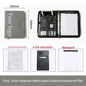 <b>A4</b> Folders Various Styles Pu Leather Multifunctional Office Supplies Wholesale Customizable Logos <b>File</b> Folder With Zipper - Product Image 4