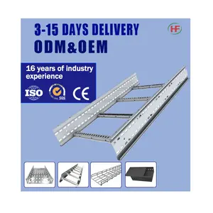 Factory Corrosion Resistance Galvanized Electrical Cable Bridge Tray Brackets Ladder 200*150mm Sizes Manufacture