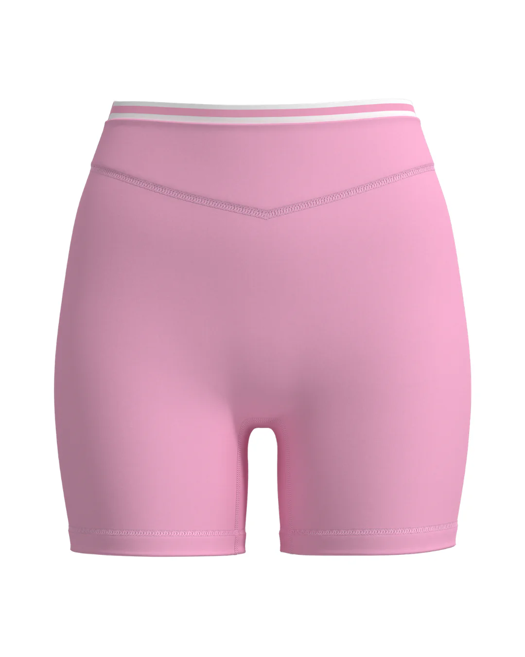 Pantalones cortos rosa pétalo y rayas