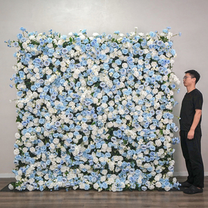 Nueva Innovación Últimos Modelos Pared de Flores de Seda Artificial Ecológica para Decoración de Bodas y Baby Showers - Product Image 1