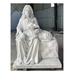 Factory High Quality Hand Custom Large <b>White</b> Marble Stone Jesus Good Sculpture Jesus Christ High-Quality Marble a - Product Image 6