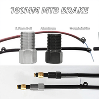 Vis de serrage pour tube de frein de VTT SNAIL 180 mm, connecteur creux 8 mm, boulon en acier inoxydable, vis d'urgence forgée