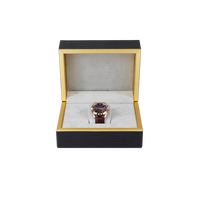 Boîte de montre noire de haute qualité boîte d'emballage de montre en cuir PU luxe personnalisée étui de montre élégant pour hommes avec oreiller