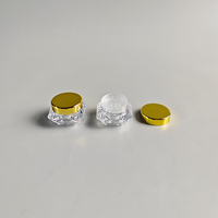 Pot vide de 1 gramme pour pigment, petit et rond, avec couvercle doré