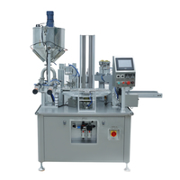 Machine d'emballage automatique rotative à double tête pour sauces liquides et pâtes, idéale pour le remplissage et la scellage des coupelles de sauce – Offre Spéciale
