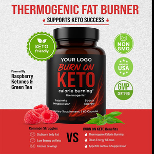 Capsules Keto Burn <span class=keywords><strong>pour</strong></span> la perte de poids, pilules Keto avec formule brûle-graisses BHB <span class=keywords><strong>pour</strong></span> régime cétogène, complément minceur - Product Image 2