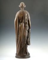 Statue de dame en bronze classique en métal peint fille pour le marché du Vietnam