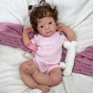 OEM yeniden doğmuş bebekler yumuşak silikon yeniden doğmuş 19 "Bettie mikro köklü saç gerçekçi arkadaşı ile bebek kızlar için duygusal sağlık - Product Image 1