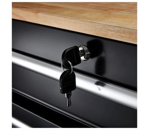 Schwerlast-Werkbank mit 9 Schubladen, 46 Zoll, für Kfz-Werkzeuge, Rollwagen, Schwarz - Product Image 5