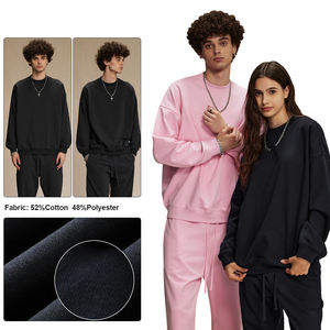 Wholesale Custom Winter Breathable Unisex Hoodie & Sweatsuit Set for Men Polyester/Cotton Knitted <b>Fabric</b> Blank Hoodies - Product Image 3