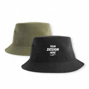 Chapeau Bob Personnalisé Style Sport Extérieur en Tissu Imperméable avec Logo Brodé et Cordon - Product Image 1