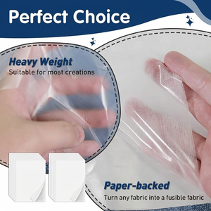 Feuilles de colle thermofusible double face professionnelles haute résistance pour patchs brodés en <span class=keywords><strong>tissu</strong></span>, format A4, 20 pièces - Product Image 3