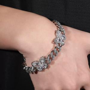 Vendita Diretta dalla Fabbrica dell'Ultima Catena Cubana Hip-hop con Design di <span class=keywords><strong>Farfalla</strong></span> Tridimensionale in Zirconia di Lusso - Product Image 2