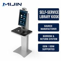 Kiosco de autoservicio para el registro de libros en bibliotecas, tecnología RFID, compatible con tarjetas IC RFID, Windows 10, interfaz multilingüe, lectores