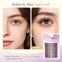 Extensions de cils DIY légères, longue durée, style naturel et polyvalent, bouquets de cils