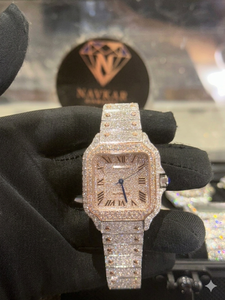 Montre en moissanite VVS, diamant classique, hip-hop, luxe, automatique, mécanique, pour hommes, fabriquée par un fabricant indien - Product Image 4
