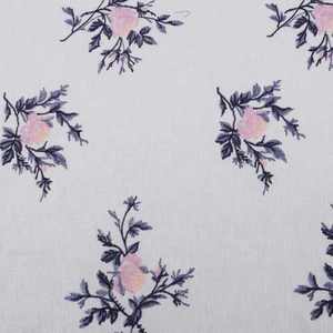 HA-15164D fournisseurs chinois coton lin <span class=keywords><strong>personnalisé</strong></span> dames robe tissu de broderie <span class=keywords><strong>Textile</strong></span> avec fleur - Product Image 4