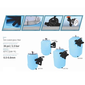 Emaux GAC série personnalisée meilleure vente rétro-lavage <span class=keywords><strong>automatique</strong></span> en fibre de verre filtre à sable pour <span class=keywords><strong>piscine</strong></span> creusée vanne à montage latéral meilleure vente - Product Image 3