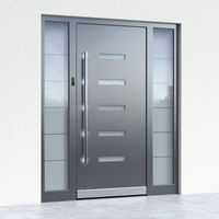 Porte de garage en alliage d'aluminium et polymère avec isolation acoustique, ouverture par déplacement, design chinois pour usage commercial