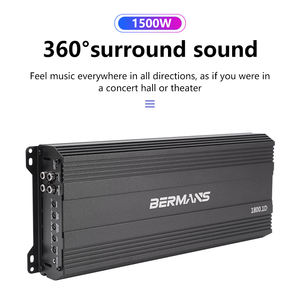 Amplificador de coche clase <span class=keywords><strong>D</strong></span> de alta potencia de 1500 vatios para subwoofer y altavoz, con disipación de calor cruzada y monoamplificador de aluminio - Product Image 3