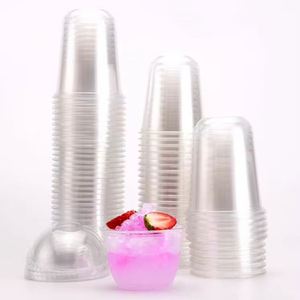 Vasos Desechables Modernos de Plástico PET en Forma de U de 89 mm y 12 oz para Helado, Café Frío, Agua Mineral, Jugo, Vasos Transparentes de Alta Calidad con Tapas - Product Image 1