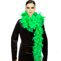 Bufanda verde teñida Turquía Chandelle Boa de plumas para fiesta boda Navidad decoración DIY artesanía ropa disfraz vestido Accecssoy